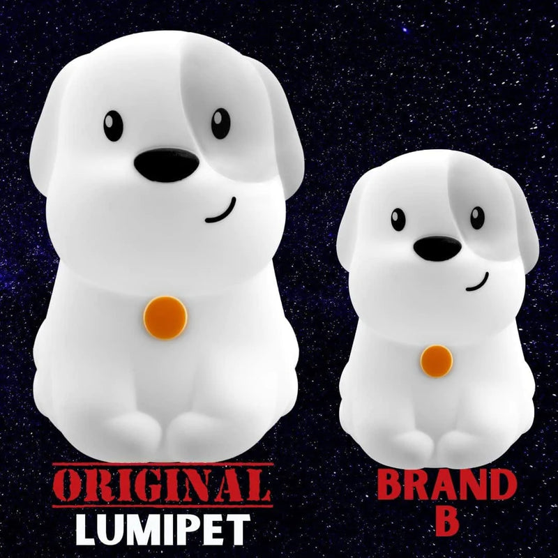 Lumipets Puppy Dog Night Light for Kids, Silicone Nursery Light for Baby Room and Toddler, Portable Night Light for Kids Room, Rechargeable Animal Lights for Girls and Boys, Kawaii Lamp