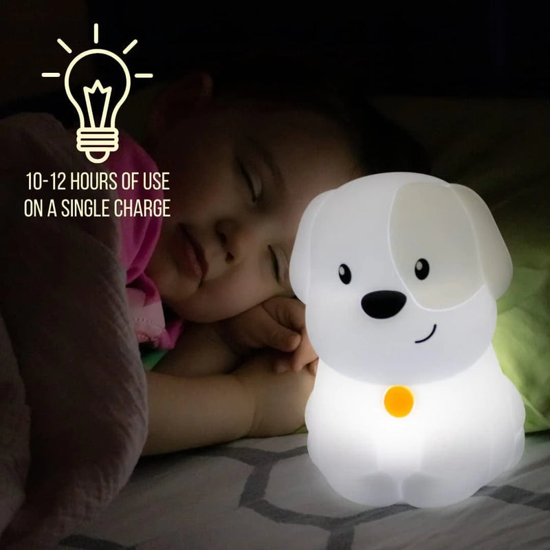 Lumipets Puppy Dog Night Light for Kids, Silicone Nursery Light for Baby Room and Toddler, Portable Night Light for Kids Room, Rechargeable Animal Lights for Girls and Boys, Kawaii Lamp Home & Garden > Lighting > Night Lights & Ambient Lighting Lumipets   