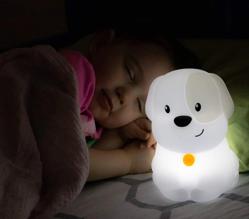Lumipets Puppy Dog Night Light for Kids, Silicone Nursery Light for Baby Room and Toddler, Portable Night Light for Kids Room, Rechargeable Animal Lights for Girls and Boys, Kawaii Lamp