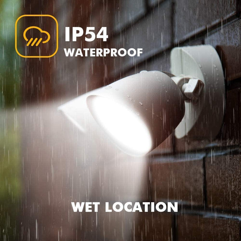 LUTEC 6222W 2500 Lumen 32 Watt 28 LED Dual-Head Floodlight Outdoor, Full Metal Design, Waterproof Exterior Security Wall Light for Patio, Garden, Yard-White Home & Garden > Lighting > Flood & Spot Lights LUTEC   