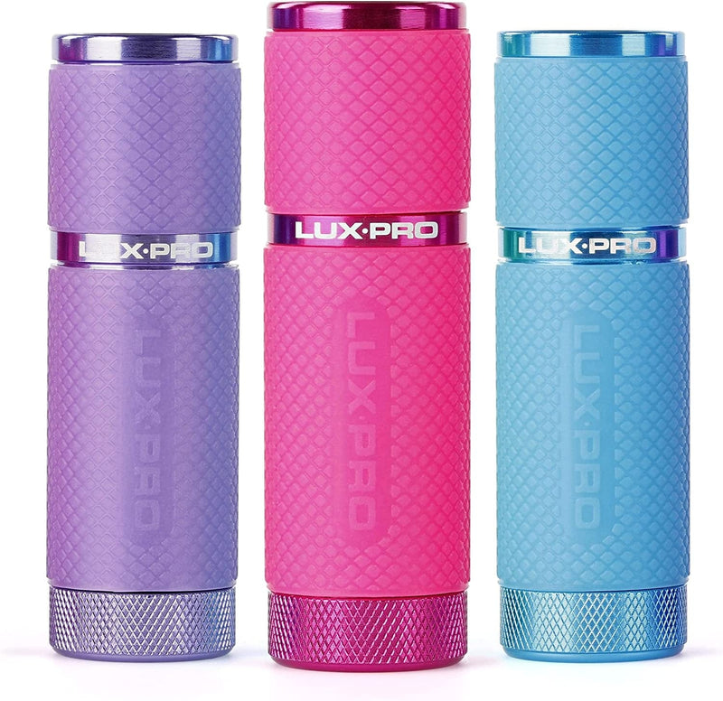 LUX-PRO - Tactical LED Multi Mode Handheld Flashlight, Maximum Brightness, LP395 Gels Glow-In-The-Dark 9 LED Flashlight - PINK,PURPLE & BLUE Hardware > Tools > Flashlights & Headlamps > Flashlights Simple Products Corp Pink Purple Blue  