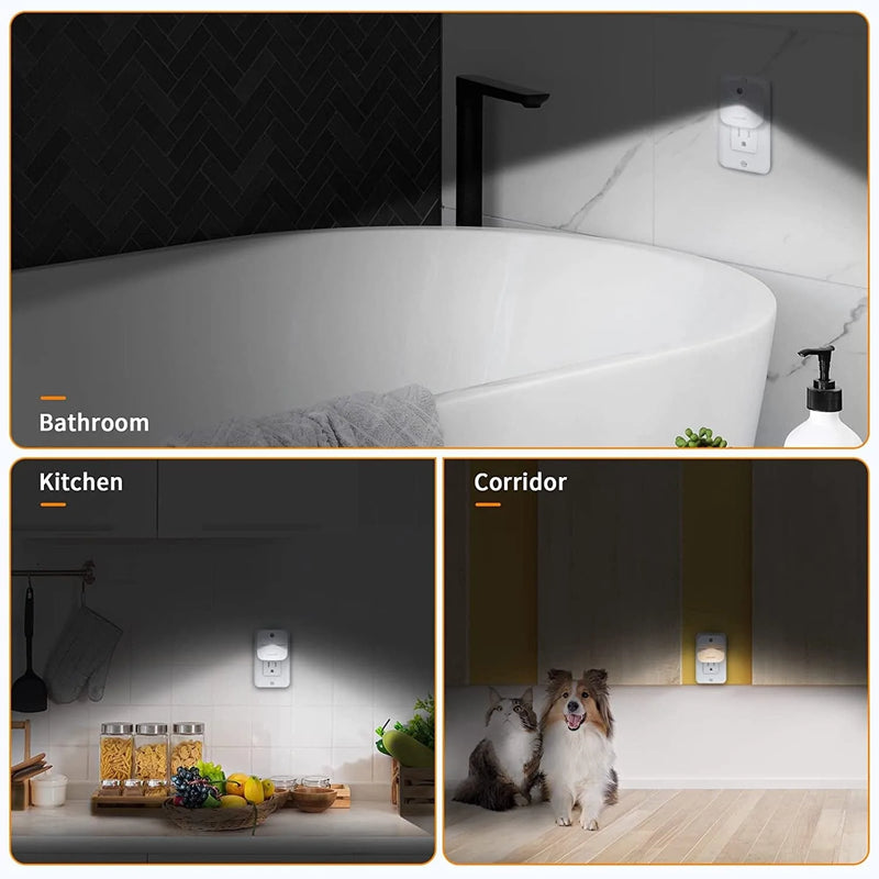 Luxlumin LED Night Light, Night Lights Plug into Wall with Smart Dusk-To-Dawn Sensor, Automatically Turn on and Off,Night Light for Kids,Bedroom,Bathroom,Stairs,White, 4 Packs Home & Garden > Lighting > Night Lights & Ambient Lighting LuxLumin   