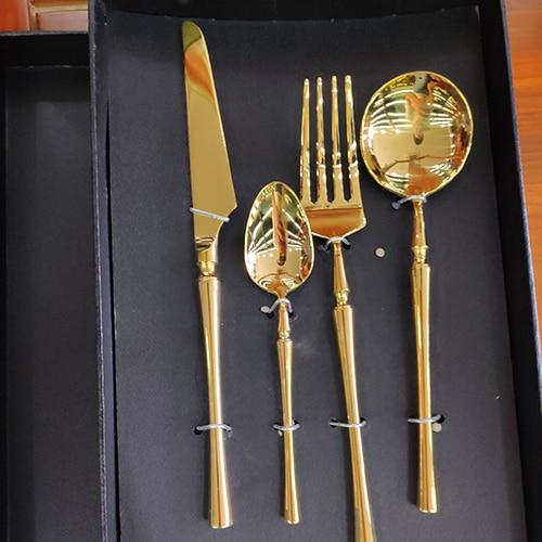 Luxury Sliver Cutlery Set Home & Garden > Kitchen & Dining > Tableware > Dinnerware KOL DEALS gold  