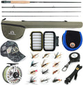 M MAXIMUMCATCH Maxcatch Extreme Fly Fishing Combo Kit 3/5/6/8 Weight, Starter Fly Rod and Reel Outfit, with a Protective Travel Case Sporting Goods > Outdoor Recreation > Fishing > Fishing Rods Maxcatch 8wt 9‘0“ 4pc Rod,7/8 Reel  
