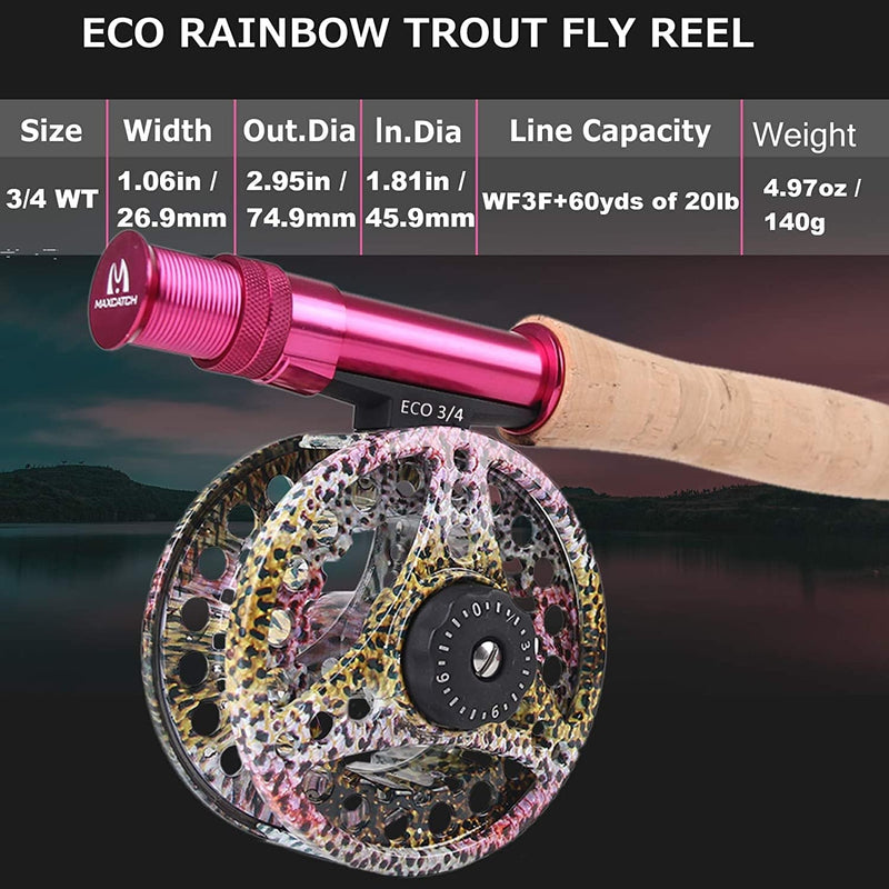M MAXIMUMCATCH Maxcatch Women'S Elegant Pink Fly Fishing Rod: 2/5-Weight with Rod Tube Sporting Goods > Outdoor Recreation > Fishing > Fishing Rods Maxcatch   