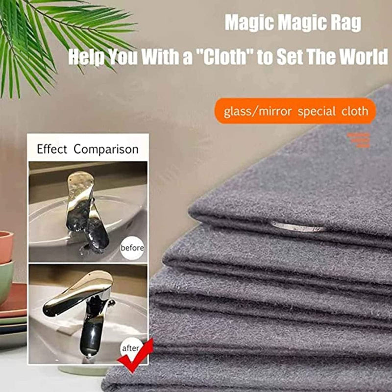Maa Mma Magic Magic Cloth, Thickened Magic Cleaning Cloth, Sonorou Magic Cleaning Cloth, Homezo Magic Cleaning Cloth, Reusable Cleaning Cloths for Windows, Kitchens (11.8*11.8Inch, Black+Gray-10Pcs)