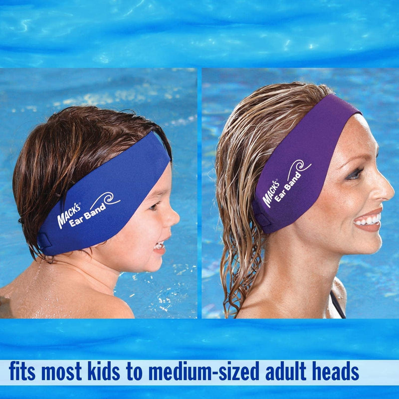 Mack’S Swimming Headband – Best Swimmer’S Headband – Doctor Recommended to Keep Water Out and Hold Ear Plugs in - Official Swimming Ear Band of USA Swimming Sporting Goods > Outdoor Recreation > Boating & Water Sports > Swimming McKeon Products, Inc.   