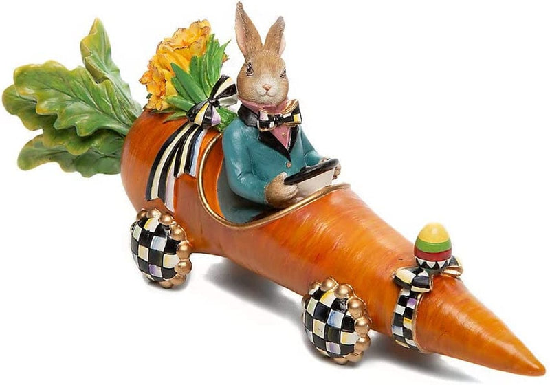 Mackenzie-Childs Rosie Rabbit, Rabbit Figurine for the Home, Rabbit Decoration Home & Garden > Decor > Seasonal & Holiday Decorations MacKenzie-Childs Captain Carrot  