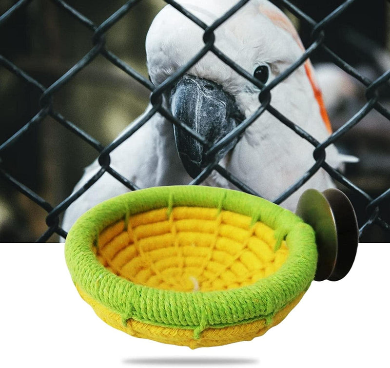 Magideal Pet Hanging Bed Cave Cage,Hand-Woven Rope Toys,Bird House Hut for Cockatoo/Lovebird/Budgies,Small Animal Pet Accessories, Yellow Animals & Pet Supplies > Pet Supplies > Bird Supplies > Bird Cages & Stands MagiDeal   