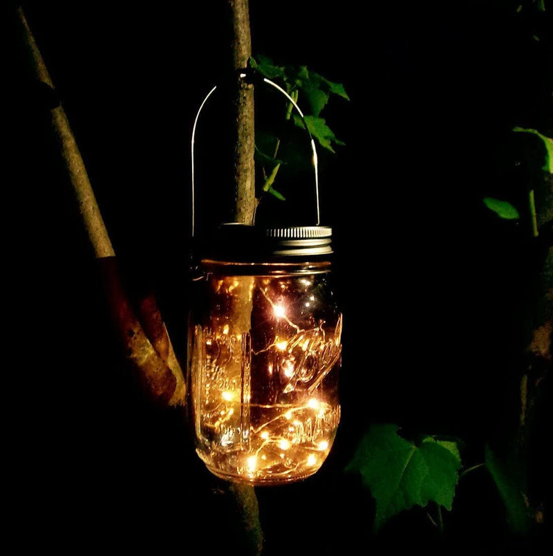 Mason Jar Solar Lights Lanterns, 6 Pack 30 Leds Fairy Firefly Led String Lights with Glass Mason Jar,For Garden Patio Outdoor Solar Powered Hanging Lanterns(Jars & Hangers Included) Home & Garden > Lighting > Light Ropes & Strings Aobik   