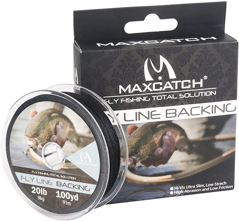 Maxcatch Braided Fly Line Backing for Fly Fishing 20/30Lb(White, Yellow, Orange, Black&White, Black&Yellow, Blue, Pink, Green, Purple) Sporting Goods > Outdoor Recreation > Fishing > Fishing Lines & Leaders Maxcatch Black 20lb,300yards 