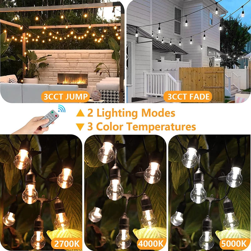 Maxvolador 2 Pack 3 Color Solar String Lights Outdoor with Remote, 96FT Dimmable LED Patio Light Waterproof, Shatterproof Solar Powered Light String, Warm Nature Daylight White Hanging Light for Café Home & Garden > Lighting > Light Ropes & Strings MAXvolador   