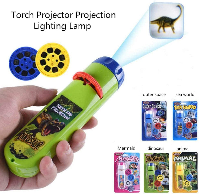 Mazu Homee Torch Projector Slides Projector Torch Projection Light Torches Lamp Flashlight Educational Learning Bedtime Night Light Study Learning Fun Toys for Baby Toddlers (Dinosaur) Hardware > Tools > Flashlights & Headlamps > Flashlights Mazu Homee   