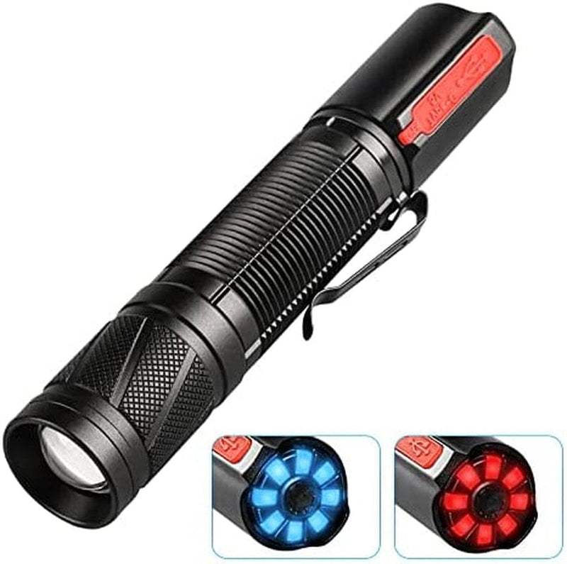 Mb-Global LED Flashlight Waterproof SOS Emergency Tactical Self-Defence USB Chargeable Flashlights 1200LM Outdoor Aluminum Alloy Torche Camping Hiking Fishing Hunting Exploring Maintanence Hardware > Tools > Flashlights & Headlamps > Flashlights MB-Global   