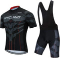 Men'S Cycling Jersey Sets Summer Short Sleeve Biking Jersey Top Bike Shorts Bottom MTB Cycling Clothing Sporting Goods > Outdoor Recreation > Cycling > Cycling Apparel & Accessories JCRD 14 Chest37.8-40.2"=Tag L 