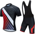 Men'S Cycling Jersey Sets Summer Short Sleeve Biking Jersey Top Bike Shorts Bottom MTB Cycling Clothing Sporting Goods > Outdoor Recreation > Cycling > Cycling Apparel & Accessories JCRD 5 Chest37.8-40.2"=Tag L 