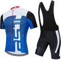 Men'S Cycling Jersey Sets Summer Short Sleeve Biking Jersey Top Bike Shorts Bottom MTB Cycling Clothing Sporting Goods > Outdoor Recreation > Cycling > Cycling Apparel & Accessories JCRD 23 Chest42.5-44.9"=Tag XXL 