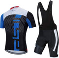 Men'S Cycling Jersey Sets Summer Short Sleeve Biking Jersey Top Bike Shorts Bottom MTB Cycling Clothing Sporting Goods > Outdoor Recreation > Cycling > Cycling Apparel & Accessories JCRD 24 Chest37.8-40.2"=Tag L 