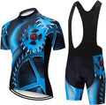 Men'S Cycling Jersey Sets Summer Short Sleeve Biking Jersey Top Bike Shorts Bottom MTB Cycling Clothing Sporting Goods > Outdoor Recreation > Cycling > Cycling Apparel & Accessories JCRD 32 Chest37.8-40.2"=Tag L 