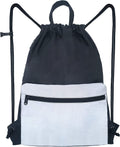 Men & Women Outdoor Sport Gym Sack Waterproof Drawstring Backpack Bag Home & Garden > Household Supplies > Storage & Organization HOLYLUCK Refl Black  