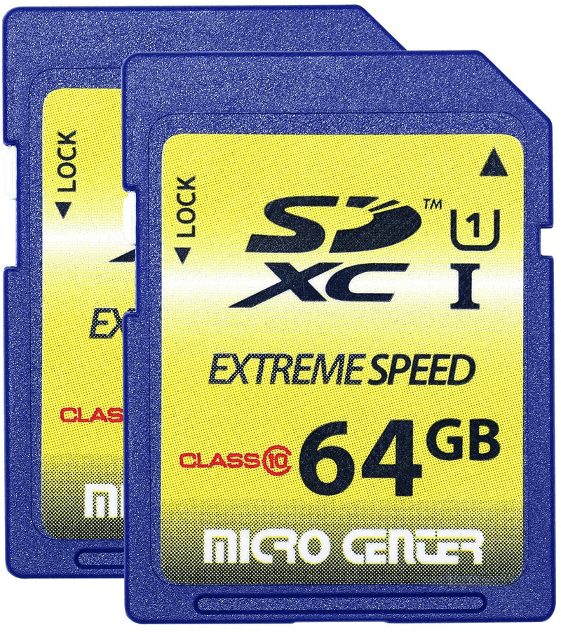 Micro Center 32GB Class 10 SDHC Flash Memory Card SD Card (2 Pack) Electronics > Electronics Accessories > Memory > Flash Memory > Flash Memory Cards ‎Inland 64GB x 2  