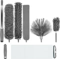 Microfiber Duster with Extension Pole (30-100 Inches) Set, 3 Cleaning Head and 1 Mini-Duster (10-31 Inches). Cleaning for Furniture, Ceiling Fan, Cobweb, Cars, Gap, Back of the Sofa, Ceilings… Home & Garden > Household Supplies > Household Cleaning Supplies N+A 8pcs Duster Kit  