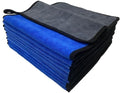 Microfiber Towel Car Interior Dry Cleaning Rag for Car Washing Tools Auto Detailing Kitchen Towels Home Appliance Wash Supplies (30CM X 60CM, 5Pcs-Blue)