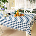 Midsummer Breeze Rustic Gingham Tablecloth, Cotton Buffalo Plaid Table Cloth for Fall Thanksgiving Christmas Kitchen Restaurant Holiday Outdoor Picnic Decoration（Rectangle/Oblong, 55X84,Orange Home & Garden > Decor > Seasonal & Holiday Decorations Midsummer Breeze Navy Rectangle/Oblong,55"x84"(6-8 seats) 