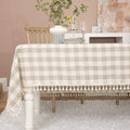 Midsummer Breeze Rustic Gingham Tablecloth, Cotton Buffalo Plaid Table Cloth for Fall Thanksgiving Christmas Kitchen Restaurant Holiday Outdoor Picnic Decoration（Rectangle/Oblong, 55X84,Orange Home & Garden > Decor > Seasonal & Holiday Decorations Midsummer Breeze Gray Khaki Rectangle/Oblong,55"x84"(6-8 seats) 
