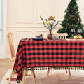 Midsummer Breeze Rustic Gingham Tablecloth, Cotton Buffalo Plaid Table Cloth for Fall Thanksgiving Christmas Kitchen Restaurant Holiday Outdoor Picnic Decoration（Rectangle/Oblong, 55X84,Orange Home & Garden > Decor > Seasonal & Holiday Decorations Midsummer Breeze Red Rectangle/Oblong,55"x84"(6-8 seats) 