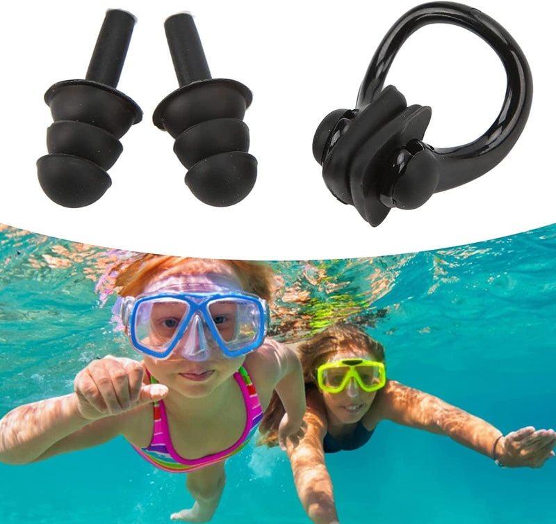 Milltrip Swimming Nose Clip Ear Plug, Waterproof Swimming Earplugs Nose Clips Plugs Silicone Swim Training Ear and Nose Protector Set for Kids and Adults Sporting Goods > Outdoor Recreation > Boating & Water Sports > Swimming Milltrip   