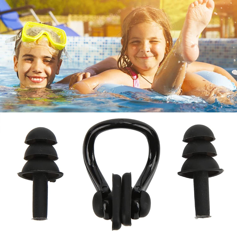 Milltrip Swimming Nose Clip Ear Plug, Waterproof Swimming Earplugs Nose Clips Plugs Silicone Swim Training Ear and Nose Protector Set for Kids and Adults Sporting Goods > Outdoor Recreation > Boating & Water Sports > Swimming Milltrip   