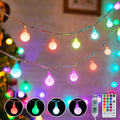 Minetom Globe String Lights, 33 Feet 100 Led Fairy Lights Plug In, 8 Modes with Remote Mini Globe Lights for Indoor Outdoor Bedroom Party Wedding Garden Christmas Tree Decor, Warm White