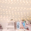 Minetom USB Fairy String Lights with Remote and Power Adapter, 66 Feet 200 Led Firefly Lights for Bedroom Wall Ceiling Christmas Tree Wreath Craft Wedding Party Decoration, Warm White Home & Garden > Lighting > Light Ropes & Strings Minetom Warm White 200 LEDs 
