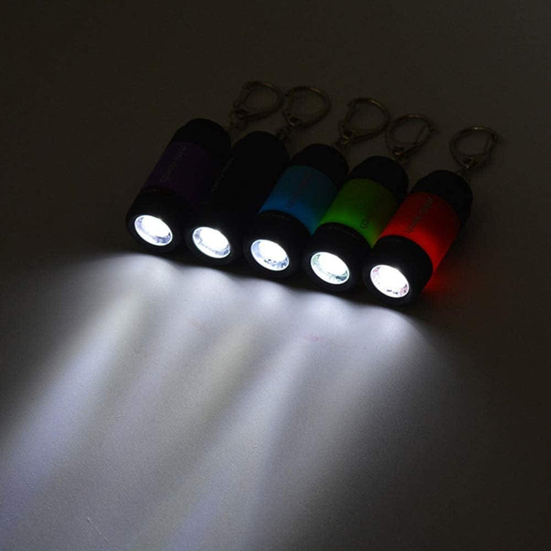 Mini LED Torch, USB Torches Rechargeable Torch Lamp Small Flashlight Keyring Keychain Waterproof Pocket Torchlight for Outdoors Camping Hiking Walking Emergencies (Purple) Hardware > Tools > Flashlights & Headlamps > Flashlights N+B   