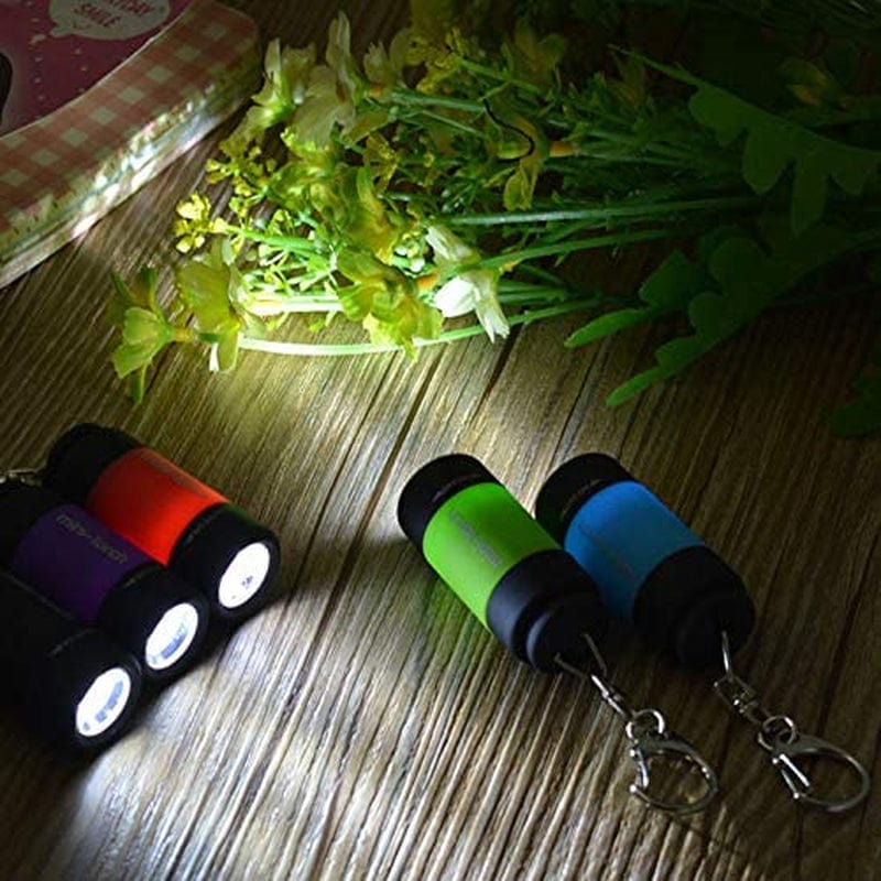 Mini LED Torch, USB Torches Rechargeable Torch Lamp Small Flashlight Keyring Keychain Waterproof Pocket Torchlight for Outdoors Camping Hiking Walking Emergencies (Purple) Hardware > Tools > Flashlights & Headlamps > Flashlights N+B   