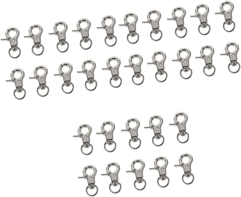 Mipcase 20 Pcs Anti-Escape Hook Buckles Rope Accessories Clip Trigger Parrot Spring Connection Degree Safety Buckle Anti- Cage for Lobster Bird Lock Claw Silver Swivel Belt Feet Door Animals & Pet Supplies > Pet Supplies > Bird Supplies > Bird Cages & Stands Mipcase Silverx3pcs 1.8X3CMx3pcs 