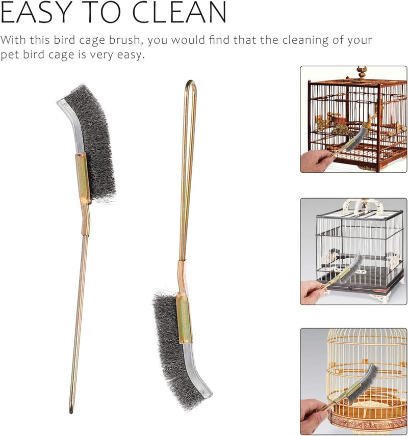 Mipcase 2Pcs Bird Cage Pet Supplies Sink Cleaning Brush Pet Cleaning Brush Long Animals & Pet Supplies > Pet Supplies > Bird Supplies > Bird Cages & Stands Mipcase   