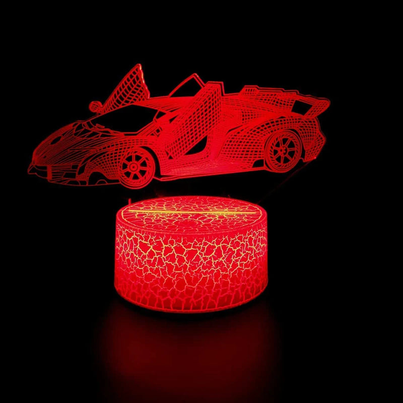 Misgaa Race Car 3D Creative Children'S Nightlight LED Acrylic Nightlight Touch Control 7 Color Changes Usb-Powered Home Decorative Lights or Holiday Christmas Gifts for Boys and Girls Home & Garden > Lighting > Night Lights & Ambient Lighting Misgaa   