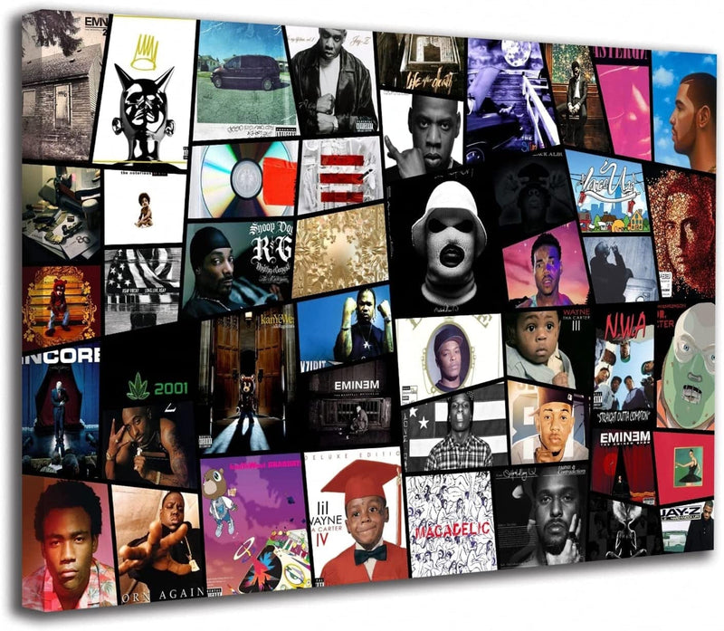 MLURQYOD Rapper Posters Hip Hop Poster Music Poster Prints Wall Art Rap Music Star Canvas Painting Star Poster Collage for Wall Painting Hip Hop Albums Art Wall Picture Nwa Poster 24X16In No Frame Home & Garden > Decor > Artwork > Posters, Prints, & Visual Artwork MLURQYOD Rep 16x24inch 