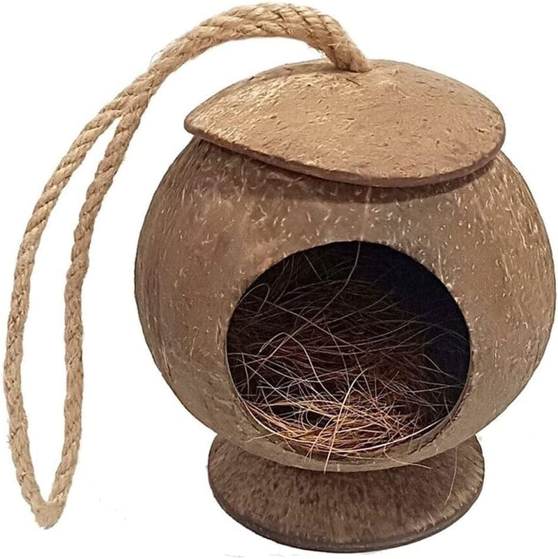 Moisture Bird Cages Hanging Coconut Bird House with Ladder Portable Bird Cage Bird Carrier Bird Cage Accessories Hanging Bird Cage Parrot Parakeet Cage (Color : B) Animals & Pet Supplies > Pet Supplies > Bird Supplies > Bird Cages & Stands moisture C  