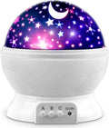 MOKOQI Star Projector, Night Light Lamp Fun Birthday Gifts for 1-4-6-14 Year Old Girls and Boys Kids Bedroom Decor -Blue Home & Garden > Lighting > Night Lights & Ambient Lighting MOKOQI White  