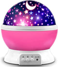 MOKOQI Star Projector, Night Light Lamp Fun Birthday Gifts for 1-4-6-14 Year Old Girls and Boys Kids Bedroom Decor -Blue Home & Garden > Lighting > Night Lights & Ambient Lighting MOKOQI Pink  