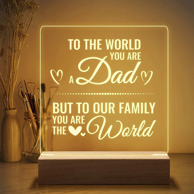 Mom Gifts Engraved Night Lights 7.2 Inch Acrylic USB Low Power Night Lamps Gifts for Mom from Daughter Son Mom Gifts for Birthday, Christmas Gifts for Mom Wife Women Night Light Home & Garden > Lighting > Night Lights & Ambient Lighting Calibron Gift for Dad  