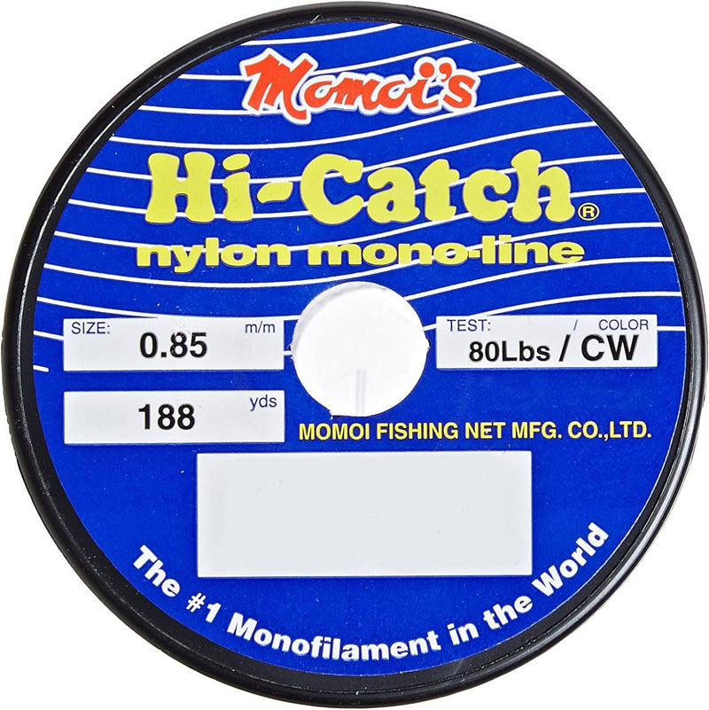 Momoi Hi-Catch 80-Pound 188-Yard Clear Line, 1/4-Pound Mono Sporting Goods > Outdoor Recreation > Fishing > Fishing Lines & Leaders Big Rock Sports   