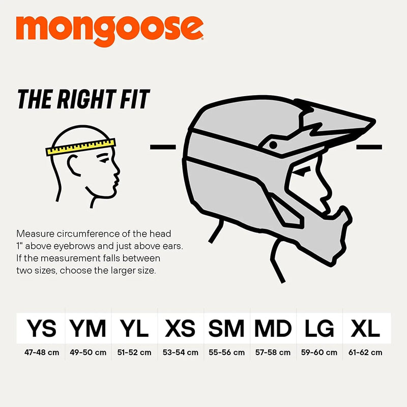 Mongoose Title Full Face Team Issue Bike Helmet, Head Circumferences of 47-62Cm, Youth and Adult Sizes Sporting Goods > Outdoor Recreation > Cycling > Cycling Apparel & Accessories > Bicycle Helmets Pacific Cycle, Inc   