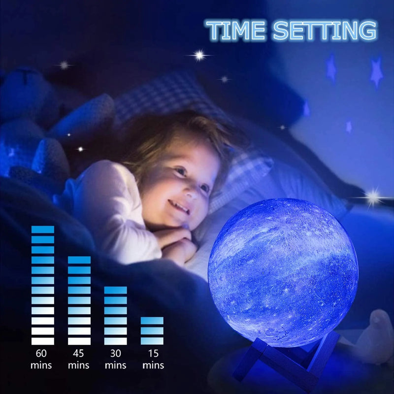 Moon Lamp, Night Light, LOGROTATE 16 Colors Galaxy Lamp 3D Printing Kids Moon Light with Stand/Remote Control/Touch/Usb Rechargeable, Moon Night Light for Kids Baby Friends Family Gifts (4.8 Inch) Home & Garden > Lighting > Night Lights & Ambient Lighting LOGROTATE   