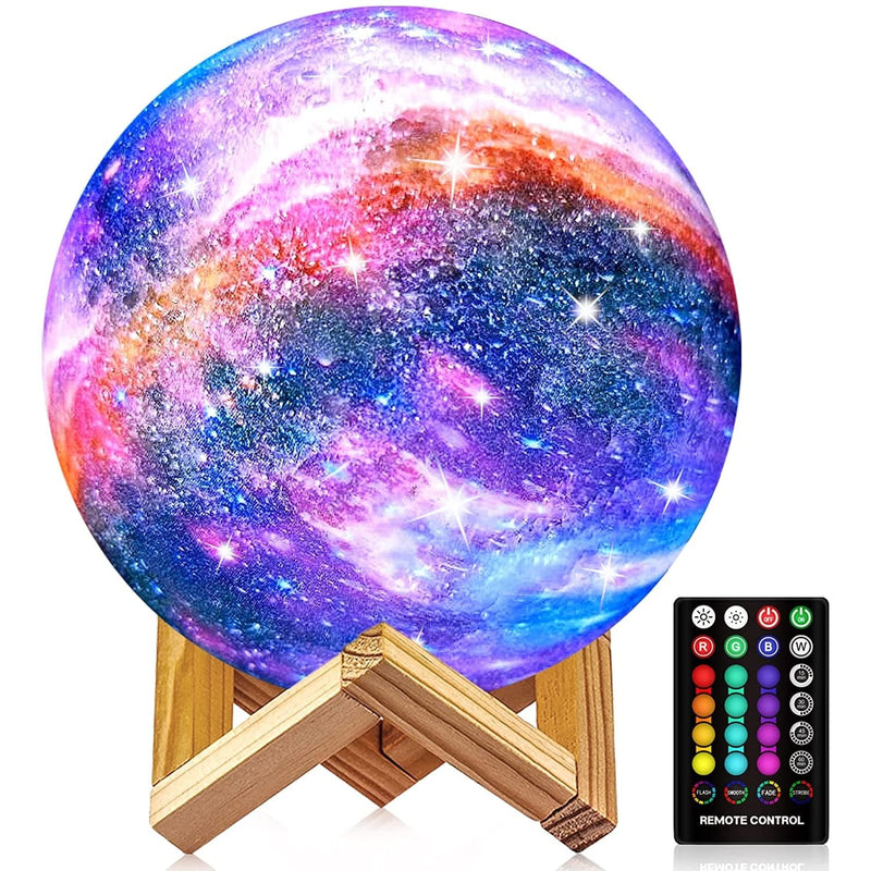 Moon Lamp, Night Light, LOGROTATE 16 Colors Galaxy Lamp 3D Printing Kids Moon Light with Stand/Remote Control/Touch/Usb Rechargeable, Moon Night Light for Kids Baby Friends Family Gifts (4.8 Inch) Home & Garden > Lighting > Night Lights & Ambient Lighting LOGROTATE 9.6 inch  