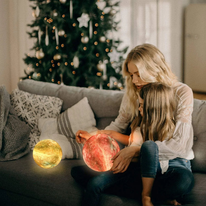 Moon Lamp, Night Light, LOGROTATE 16 Colors Galaxy Lamp 3D Printing Kids Moon Light with Stand/Remote Control/Touch/Usb Rechargeable, Moon Night Light for Kids Baby Friends Family Gifts (4.8 Inch) Home & Garden > Lighting > Night Lights & Ambient Lighting LOGROTATE   
