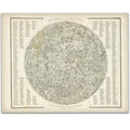 Moon Map Surfaces Art Space Vintage Antique - Moon Surface Phase Academia Chart - Great Astronomy Poster Decor Gift for Astronomers (Vintage Antique Map of the Moon) Home & Garden > Decor > Artwork > Posters, Prints, & Visual Artwork Lone Star Art Store 1847 German Map of the Moon  